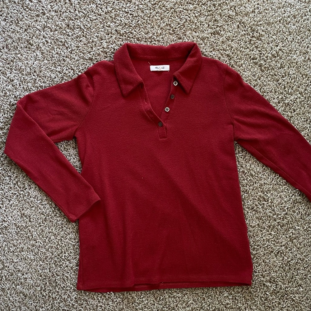 Madewell Polo Sweater size Small